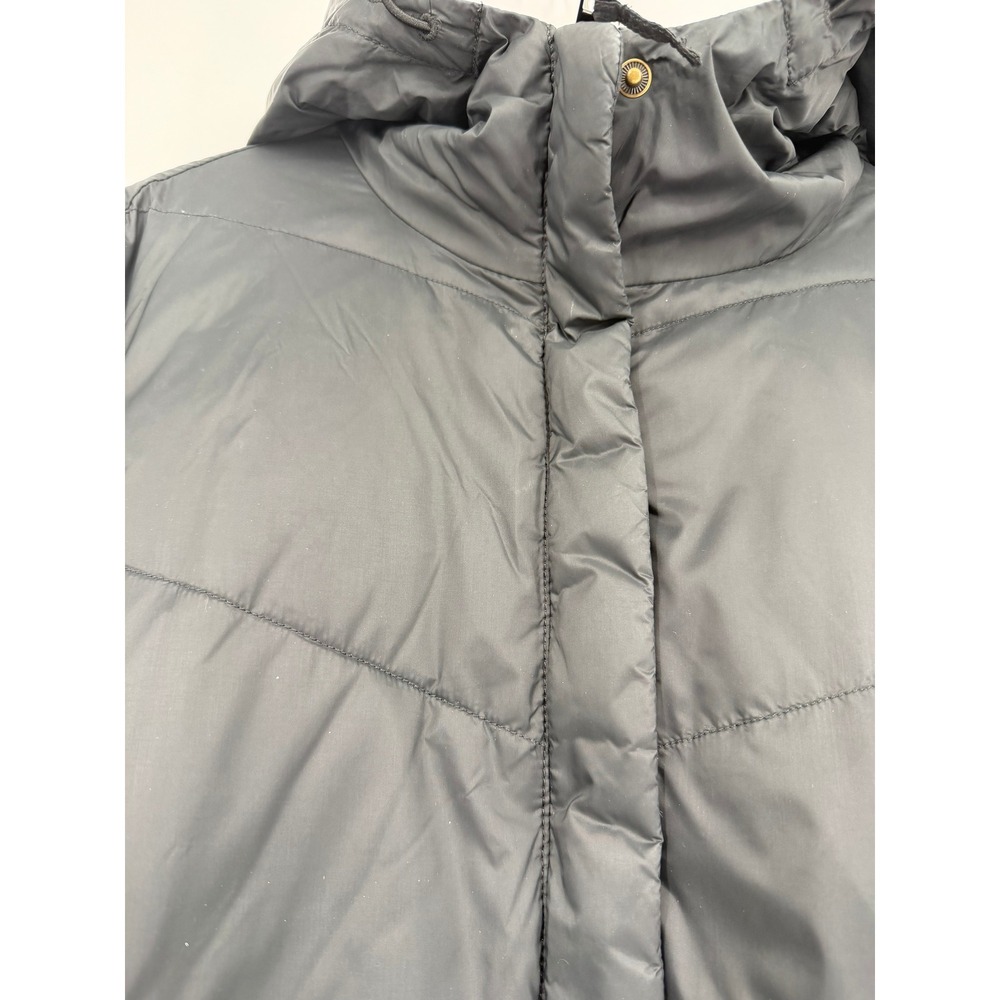 Madewell Womens Black Hooded Puffer Jacket Chevron Quilted Coat XL MA301 FA20 - Picture 6 of 16
